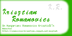 krisztian romanovics business card